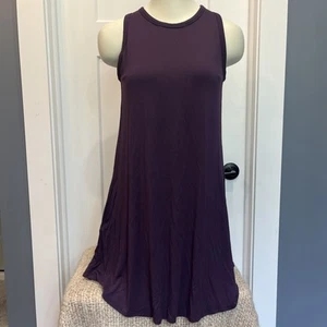 SheBird The Tunic Tank Dress Purple Athletic Built-in Bra Pockets Stretch Size 3 - Picture 1 of 10