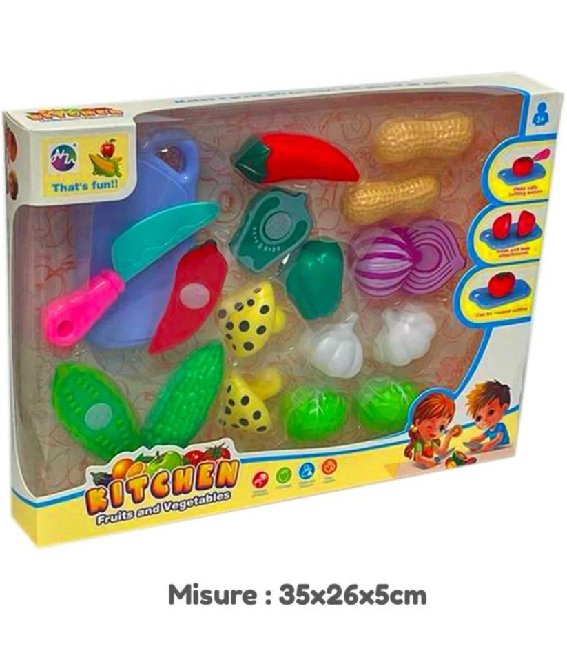 Set Di Frutta E Verdura Attacca E Stacca Gioco Di Simulazione Per Bambini 3+ - Immagine 1 di 1