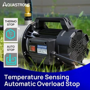 Aquastrong 1.6HP Portable Shallow Well Pump Garden Pump,1320GPH, 115V, Stainless - Picture 1 of 5