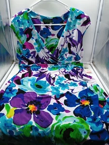 Ralph Lauren ärmelloses Kleid Blumenmuster Größe 14 - Bild 1 von 15