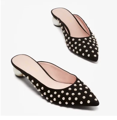 Mulas Kate Spade Honor Pearl, $298 al por menor, ¡usadas una vez! Talla US 9B, S96 Foto 1 de 4