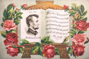 1911 Picture Postcard Of Abraham Lincoln - Embossed - Gold Gilding ~ #-7628 - Picture 1 of 15