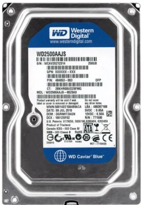 Disco Rigido Western Digital 250GB WD2500AAJS 7200U/Min 8MB SATA II 3.5 " Zoll - Immagine 1 di 4