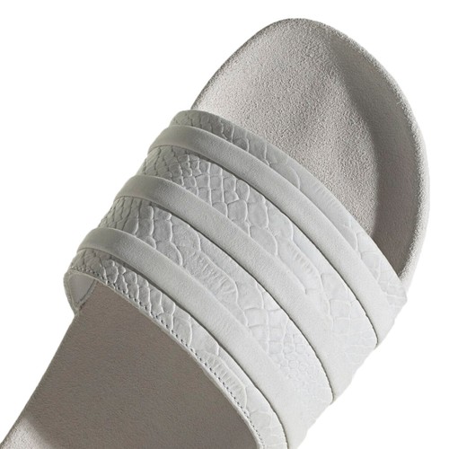 Adidas Adilette Sandali da uomo slide in cristallo bianco 5 UK
