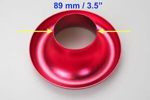 89mm 3.5" Alu Alloy Blue Air Inlet Intake Ram Pipe Funnel Ducting Duct RED
