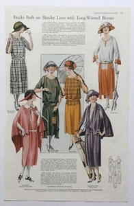 Pictorial Review May 1922 FROCKS BUILT ON SLENDER LINES Women’s Fashions Print A - Bild 1 von 4