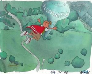 Doug Funnie Original 1990's Production Animation Cel Nickelodeon Bluffington - Picture 1 of 2