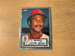 2021 Topps Chrome Platinum Anniversary Jim Rice Platinum Mini Diamond Auto 22/70 - Picture 1 of 2