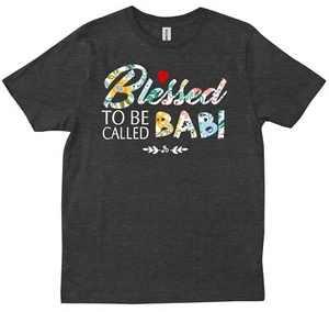 Damen T-Shirt Blessed To Be Babi Tschechien Oma Großmutter Geschenk - Bild 1 von 7
