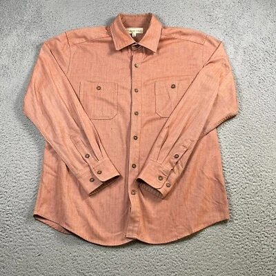 Territory Ahead Shirt Men's Large Heavyweight Herringbone Striped Stretch Casual — 第 1/4 张图片