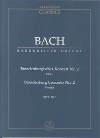 BACH BRANDENBURG CONCERTO NO 2 Study score - Image 1 of 1
