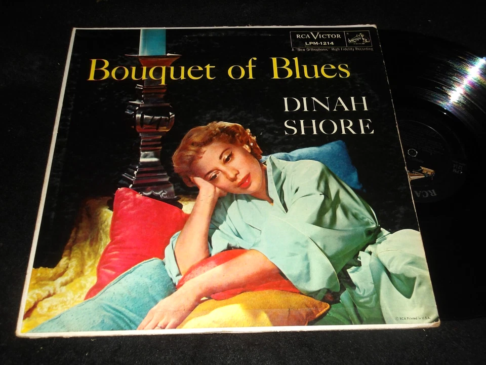 GORGEOUS COVER Dinah Shore BOUQUET OF BLUES LP RCA 1956 Original H.Rene DE VOL + - Image 1 of 1