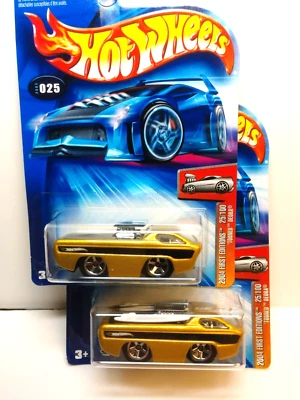 Hot Wheels 2004 primeras ediciones Gold Tooned Deora #25 con y sin tablas de surf Foto 1 de 4