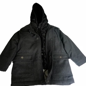 Hawke Co Outfitter Weather Resistant Wool blend hooded Jacket Coat Size 4 - Picture 1 of 7