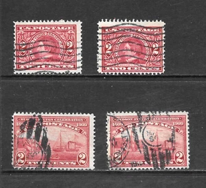 ESTADOS UNIDOS SCOTT 370 y 372 x 2 USADO FINO - EMISIONES SEWARD & HUDSON 1909 - Imagen 1 de 2