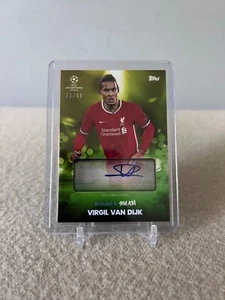 2021 Topps Steve Aoki Football Festival UEFA Virgil Van DIJK Green Auto #/49 - Picture 1 of 2