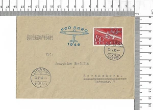 22.v.46 Pro Aero Helvetia Lucerna correo aéreo vuelo postal especial 1946; 61690 - Imagen 1 de 2