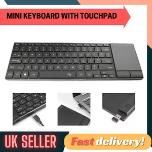 Wireless Mini Keyboard Rechargeable Ultra Slim with Multi-Touch Touchpad - Picture 1 of 7