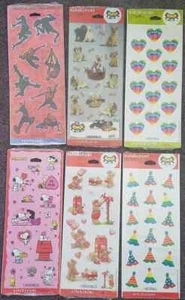 Vintage stickers Hallmark Stickeroni MIP Foil Spiderman Dogs Tie Dye Peanuts - Picture 1 of 1