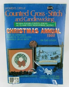 Christmas Annual 1985 Womens Circle Counted Cross Stitch & Candlewicking - Picture 1 of 3