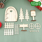 1Set 1:12 Dollhouse Miniature Fairy Door Mailbox Fence Xmas Tree Christmas Decor