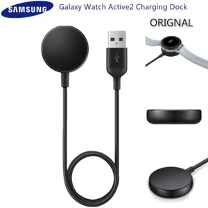 ORIGINAL Samsung Galaxy Watch AKTIV/AKTIV 2 KABELLOSES LADEGERÄT DOCK/SCHWARZ - Bild 1 von 4
