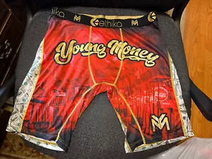 RARE Print! ~ Ethika™ YOUNG MONEY / BENJAMINS Print ~ Men Boxer Brief Sz XL - Picture 1 of 10