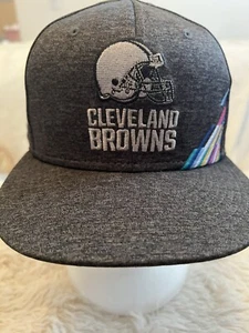 Cleveland Browns New Era Crucial Catch Intercept Cancer Hat Size 7 1/4 - Picture 1 of 7
