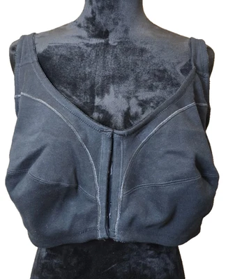 Comfort Choice Plus Size Front-Close Wireless Bra, Black 46G - Image 1 of 4