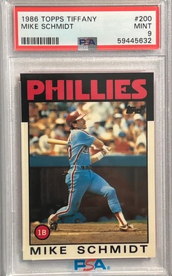 🔥1986 Topps Tiffany #200 Mike Schmidt Philadelphia Phillies Salón de la fama PSA 9 POP 63🔥 Foto 1 de 2