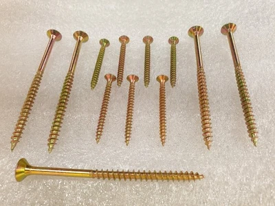 Viti Per Pannelli In Legno Gialle Zincate Torx Dimensione 5 6 8Mm Vite Per Legno - Immagine 1 di 4