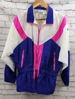 NOS Vintage 90s Nike Windbreaker Anorak Jacket Size M Pink Purple FOOT LOCKER - Image 1 of 4