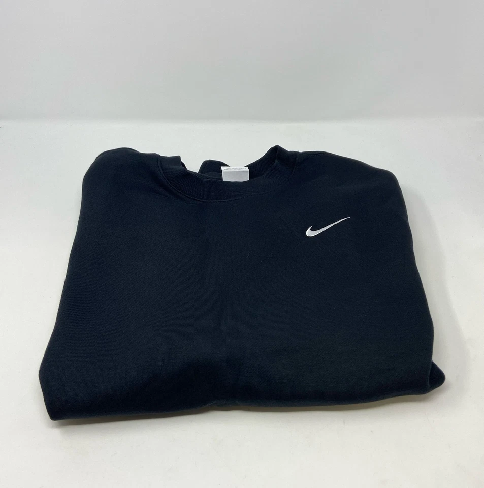 Nike Mens Club Fleece Crewneck Sweatshirt Pullover 2X-Large Black CJ1614-010
