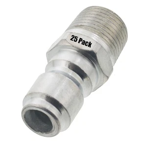25 pack Pressure Washer 3/8" Male NPT to Quick Connect Plug Zinc Coupler - Picture 1 of 2