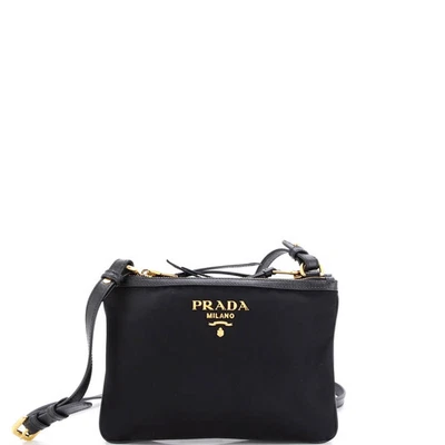 Prada Double Zip Crossbody Bag Tessuto Small - Image 1 of 4