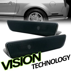 For 05-09 Ford Mustang V6 V8 Smoke Tint Rear Bumper Side Marker Lights Lamp k2 - Bild 1 von 2