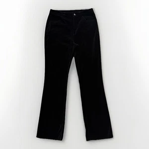 Boston Proper Pants Womens 8 Black Velvet Bootleg Stretch Career Casual - Picture 1 of 9