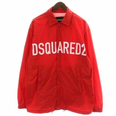 Chaqueta Coach Dsquared DSQUARED2 Logo Estampado Malla Trasera 46 S Roja S74AM1446 YI6 Usada Foto 1 de 4