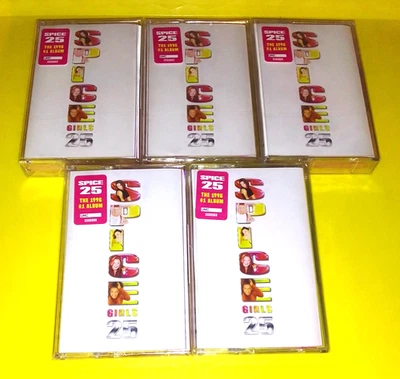 Spice Girls - Spice 25th Anniversary - Set Of 5 Coloured Cassettes - New Sealed - Image 1 of 4
