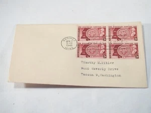 3c stamp block Mississippi Territory First Day Cover cancelled envelope typewrit - Picture 1 of 2