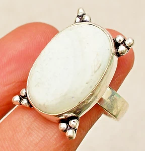 Anello gioiello in argento sterling 925 con pietra preziosa opale svizzero ve... - Foto 1 di 8