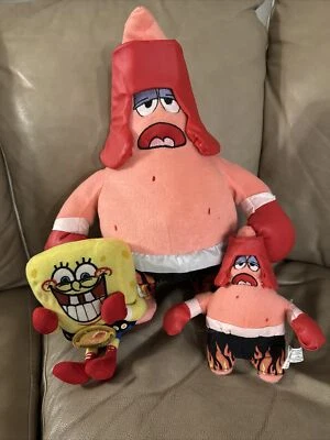 SPONGEBOB SQUARE PANTS PATRICK Boxing Gloves NANCO PLUSH 2006 Nickelodeon Lot - Image 1 of 4