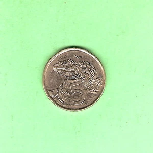 1980  NEW ZEALAND 5 CENT COIN  - Picture 1 of 1
