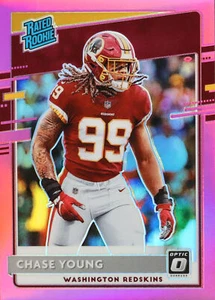 2020 Panini Donruss Football Optic Rated Rookie Preview #316: Chase Young Pink - Picture 1 of 4