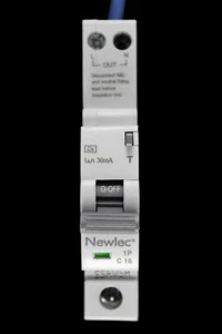 NEWLEC 16 AMP TYPE C 6kA 30mA RCBO NLRCBC1630C COMPACT - Picture 1 of 7