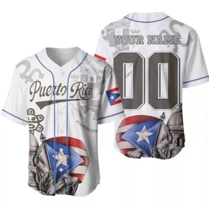 Personalized NAME Frog Puerto Rico Puerto Baseball Jersey For Baseball Fans - Picture 1 of 2