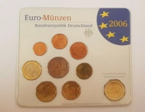 Alemania Alemania Alemania Euro 9 Monedas Set 2006 G Karlsruhe UNC Holsten Tor Hansestadt  - Imagen 1 de 6
