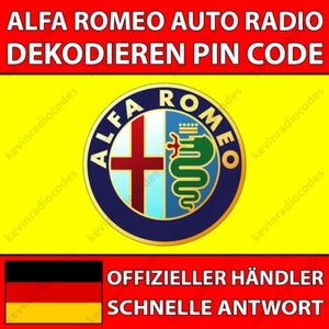 ✅ALFA ROMEO RADIO DEKODIEREN PIN CODE 932 937 939 940 955 VP2 CD EC DAB EU MP3✅ - Bild 1 von 6