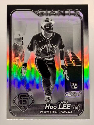 2024 Topps Chrome Update Jung Hoo Lee Rookie Debut Negative Image USC185 - Image 1 of 2