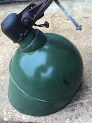 VTG Westinghouse Industrial Light , Angled 16" Green Porcelain with Bracket. - Image 1 of 4